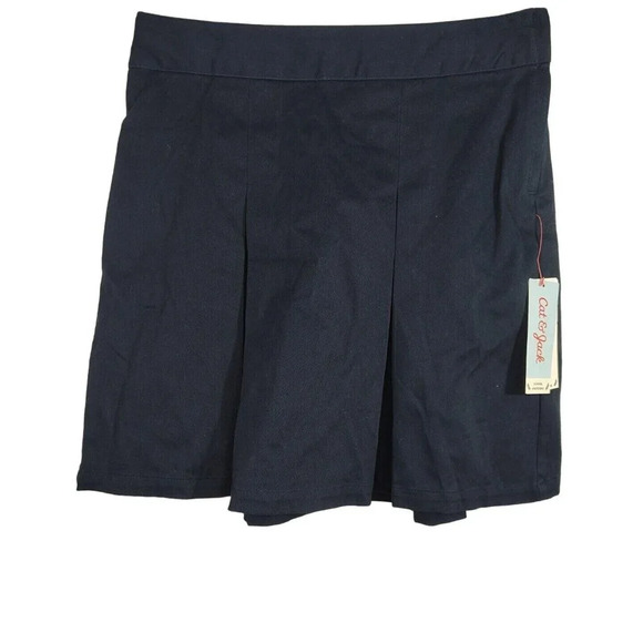 Cat and Jack Navy Blue Skirt Skort with Bike Shorts Girls Size 14 School Uniform - Picture 1 of 9
